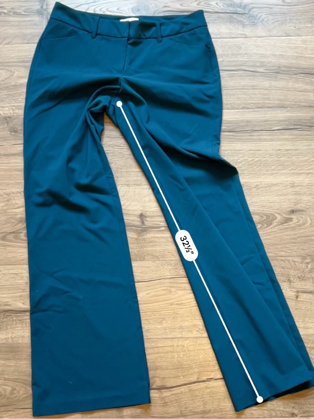 New York & Company Teal Wide Leg Dress Pants - Picture 7 of 8